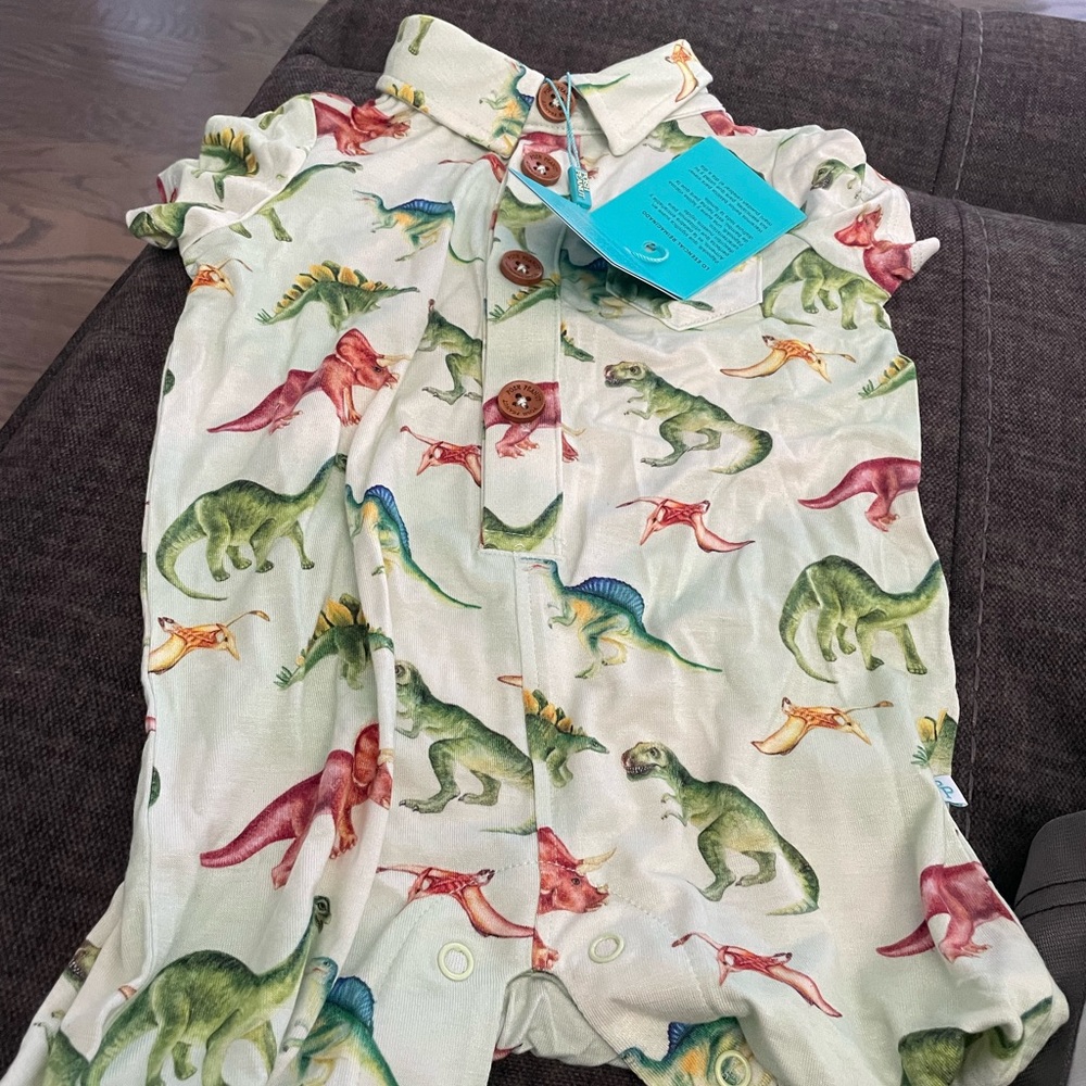 New Posh Peanut Dinosaur One Piece 3-6 Months Nwt Baby Clothes boys